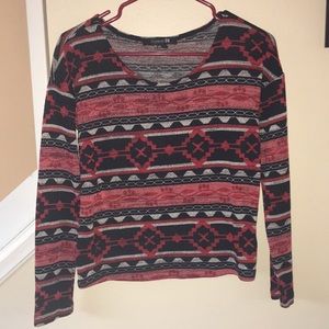 Tribal Print Knit Sweater